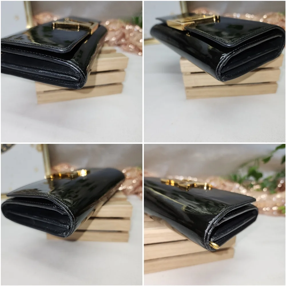 Authentic Louis Vuitton Louise Patent Leather Wallet With Dust Bag AND COA